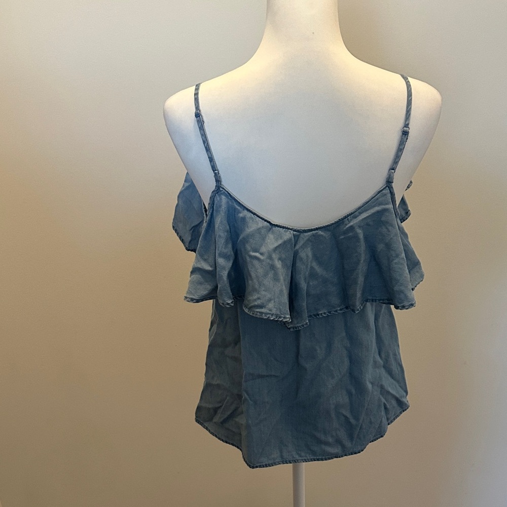 Old Navy Light Blue Ruffled Camisole - Picture 4 of 5